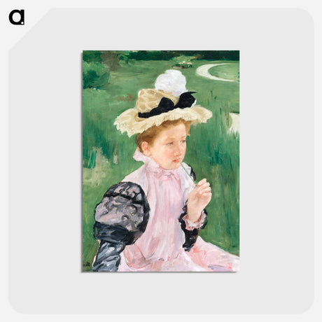 アートポストカード-Portrait of a Young Girl - メアリー カサット Postcard.