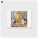 アートポストカード-Mass in front of the tomb of Ernest Psichari - モーリス ドニ Postcard.