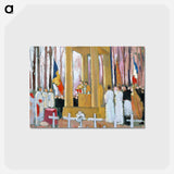 アートポストカード-Mass in front of the tomb of Ernest Psichari - モーリス ドニ Postcard.