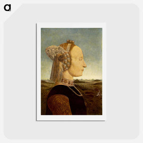 アートポストカード-Portrait of Battista Sforza - ピエロ デラ フランチェスカ Postcard.