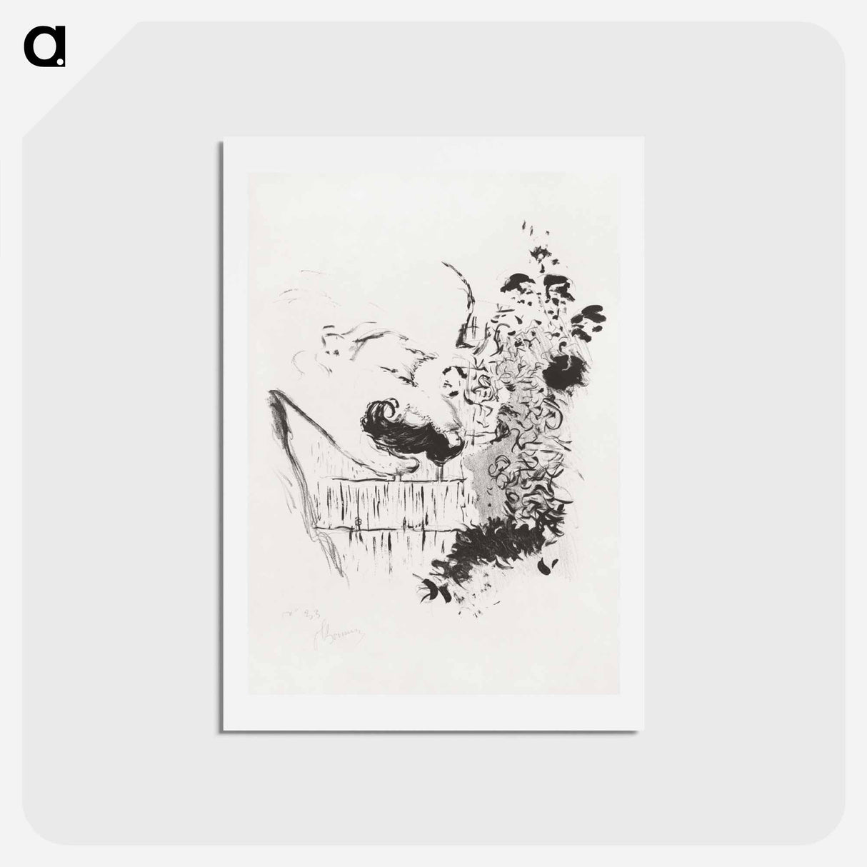 アートポストカード-Mustaches
 - ピエール ボナール Postcard.