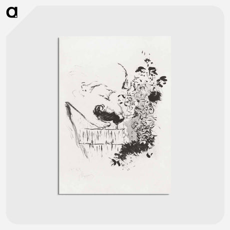 アートポストカード-Mustaches
 - ピエール ボナール Postcard.