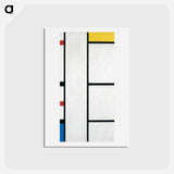 Composition with Red, Yellow, and Blue - ピエト モンドリアン Postcard.