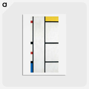 アートポストカード-Composition with Red, Yellow, and Blue - ピエト モンドリアン Postcard.