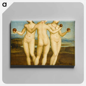 アートパネル-Raphael's Three Graces - ラファエロ サンティ Canvas.