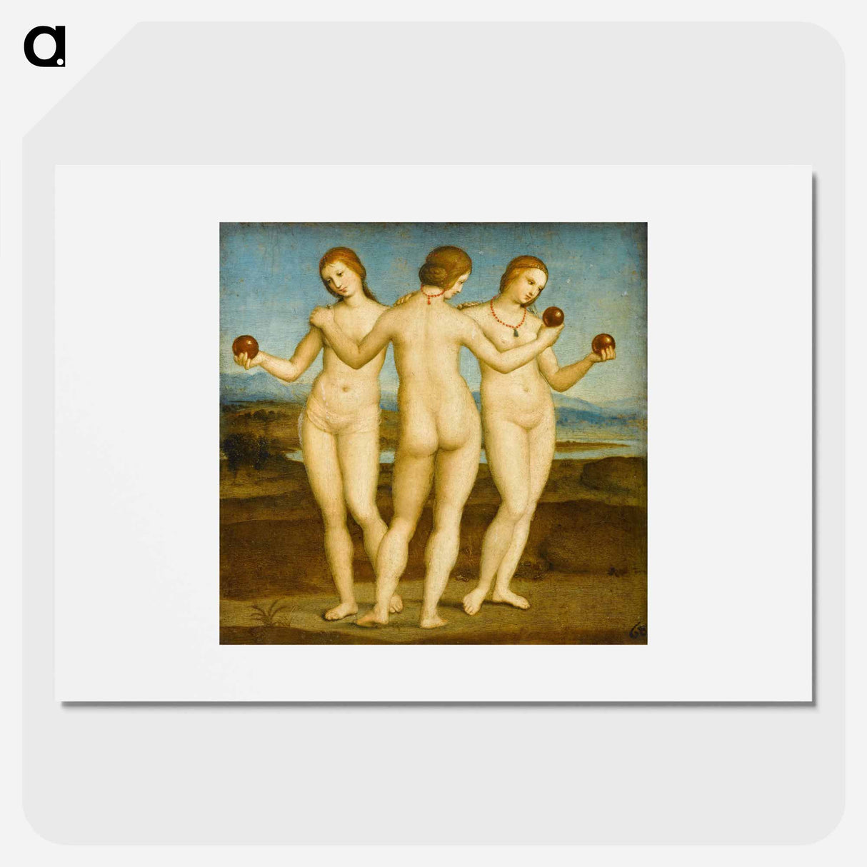 Raphael's Three Graces - ラファエロ サンティ Poster.