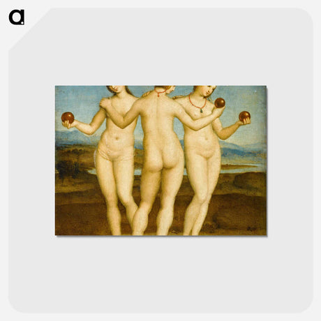 アートポストカード-Raphael's Three Graces - ラファエロ サンティ Postcard.