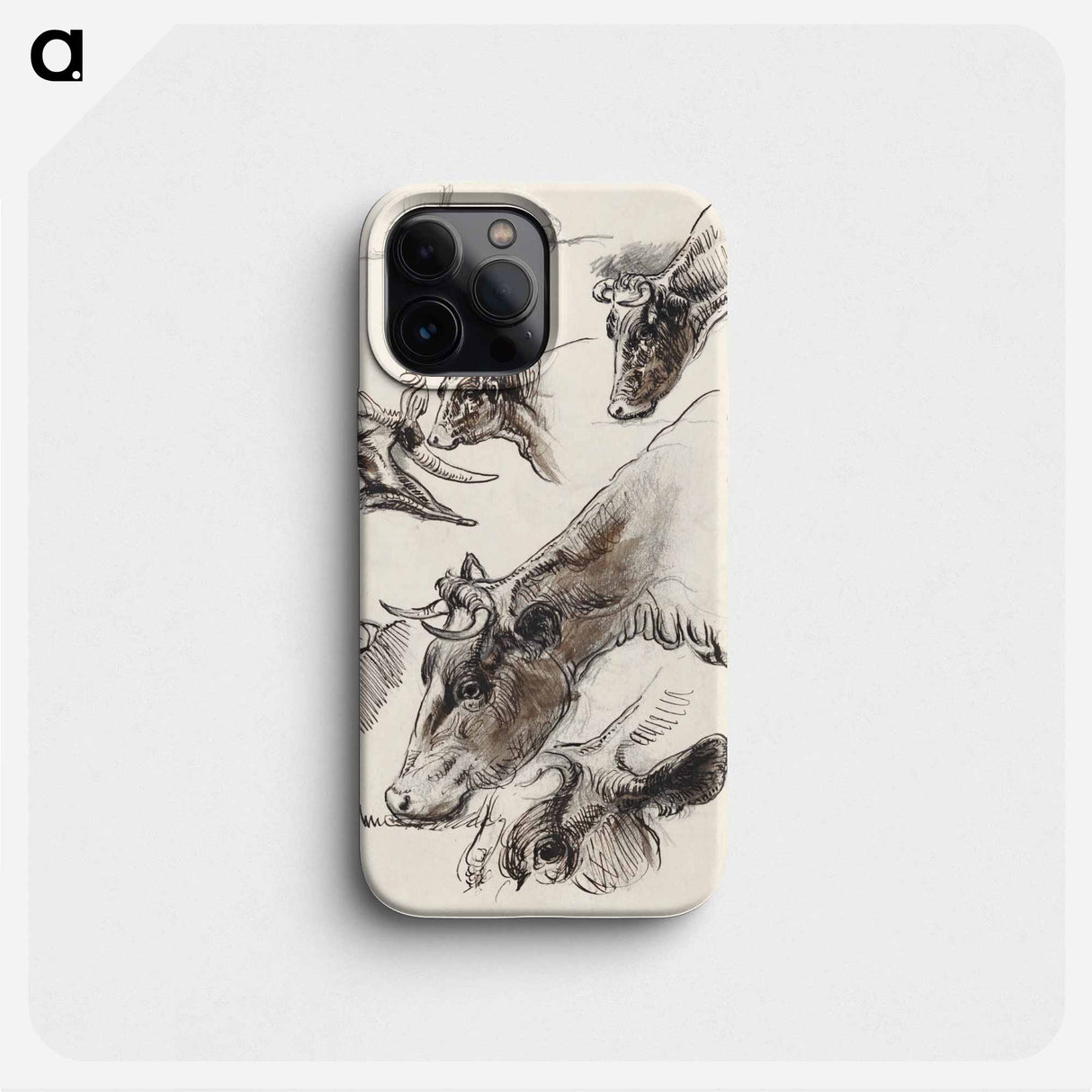 Sketches of Cattle, Irvington - Samuel Coleman Phone Case.