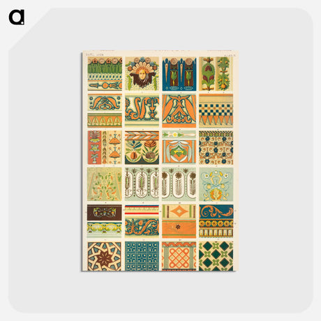 アートポストカード-Nineteenth-Century Ornament Pattern
 - 装飾の文法 Postcard.