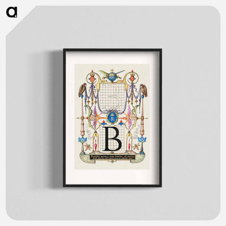 アートポスター-Guide for Constructing the Letter B from Mira Calligraphiae Monumenta
 - 書道のお手本 Poster.