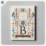 アートパネル-Guide for Constructing the Letter B from Mira Calligraphiae Monumenta
 - 書道のお手本 Canvas.
