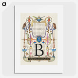 アートポスター-Guide for Constructing the Letter B from Mira Calligraphiae Monumenta
 - 書道のお手本 Poster.