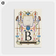アートポストカード-Guide for Constructing the Letter B from Mira Calligraphiae Monumenta
 - 書道のお手本 Postcard.
