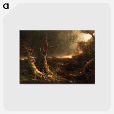 アートポストカード-A Tornado in the Wilderness - トーマス コール Postcard.