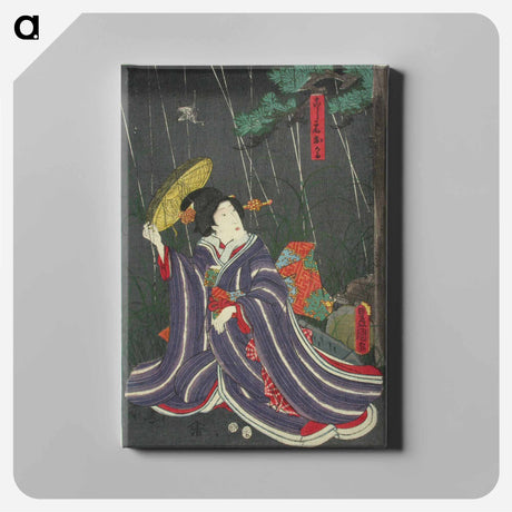 アートパネル-Näyttelijä Onoe Baiko Näytelmässä Kanadehon Chushingura (Uskolliset Vasallit)
 - 歌川 国貞 Canvas.