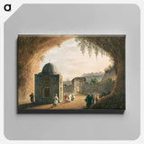 Tomb of Jeremiah - View of Ottoman territory Canvas.