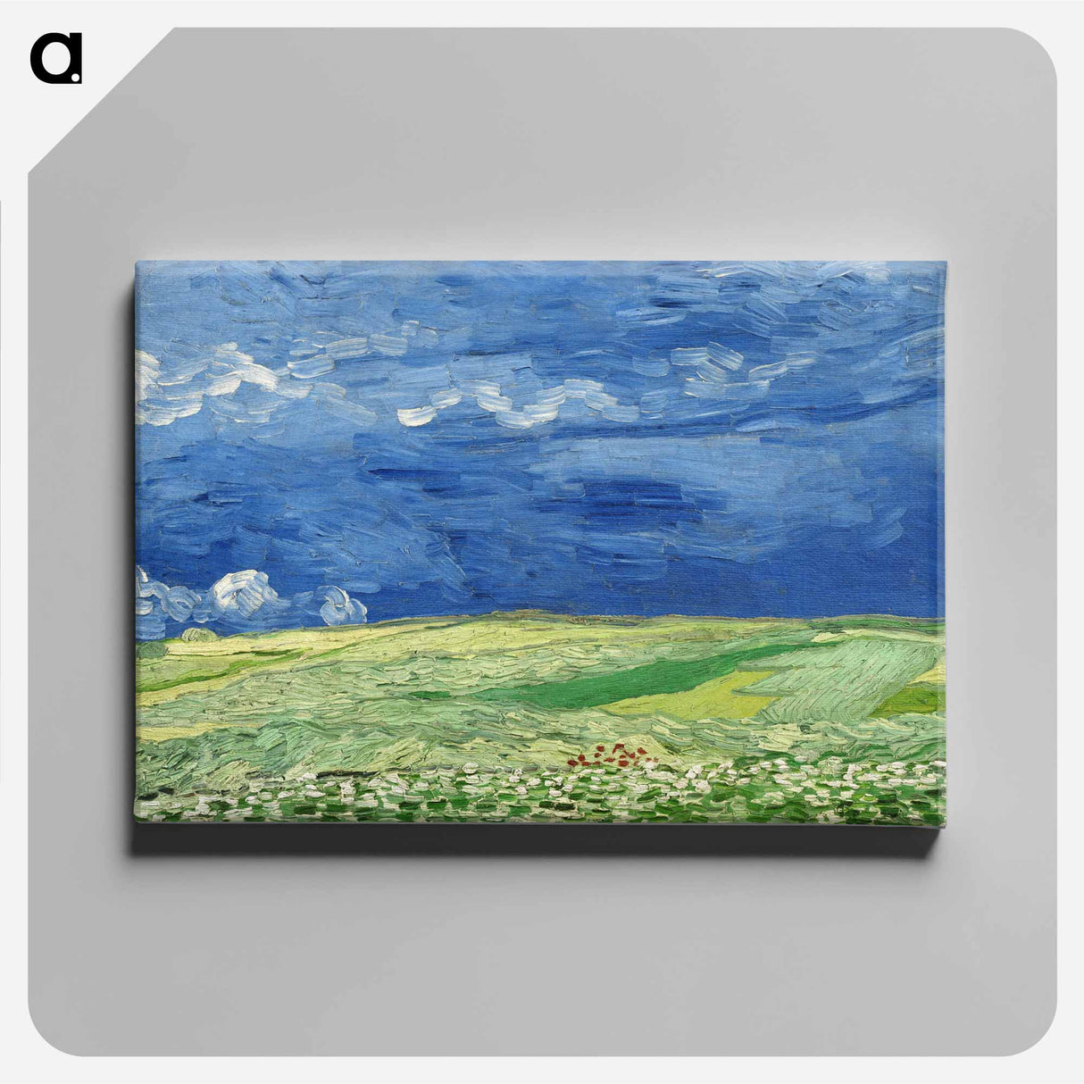 Wheatfield under Thunderclouds - フィンセント ファン ゴッホ Canvas.