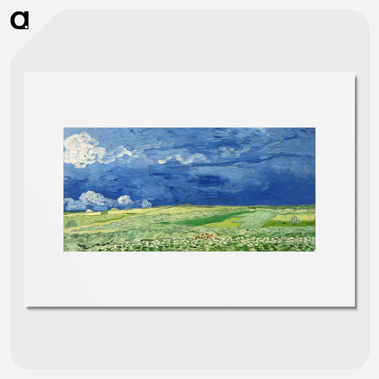 Wheatfield under Thunderclouds - フィンセント ファン ゴッホ Poster.