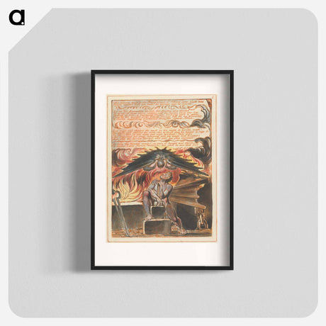 アートポスター-Jerusalem, Plate 6, "His Spectre driv'n" - ウィリアム ブレイク Poster.