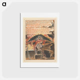 アートポストカード-Jerusalem, Plate 6, "His Spectre driv'n" - ウィリアム ブレイク Postcard.