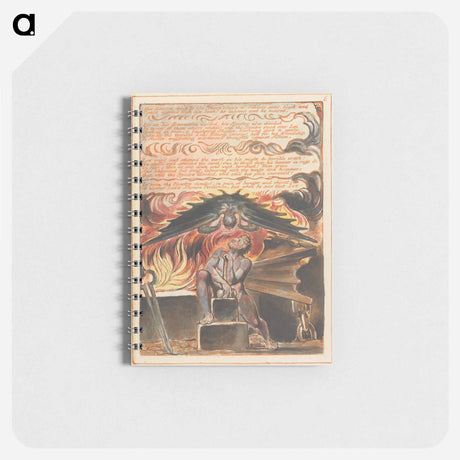 アートメモ帳-Jerusalem, Plate 6, "His Spectre driv'n" - ウィリアム ブレイク Memo.