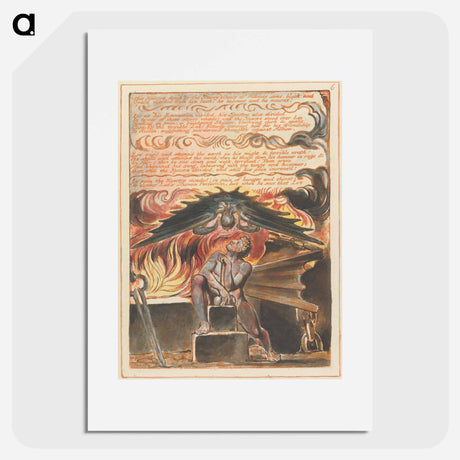 アートポスター-Jerusalem, Plate 6, "His Spectre driv'n" - ウィリアム ブレイク Poster.