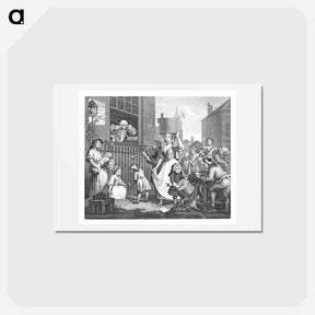 アートポストカード-The Enraged Musician - ウィリアム ホガース Postcard.
