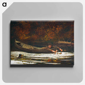 アートパネル-Hound and Hunter - ウィンスロー ホーマー Canvas.