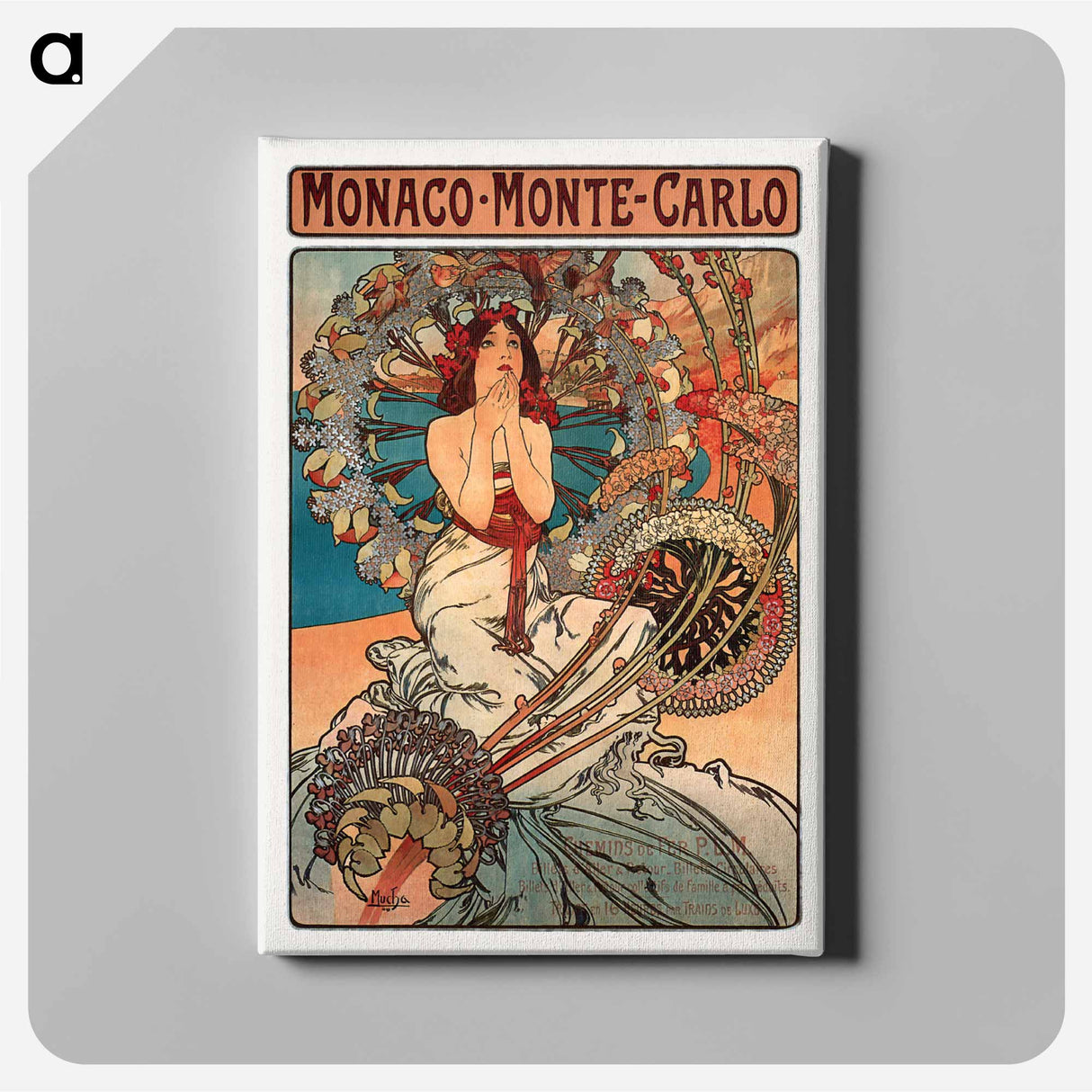 Monaco Monte Carlo - Alphonse Mucha Canvas.