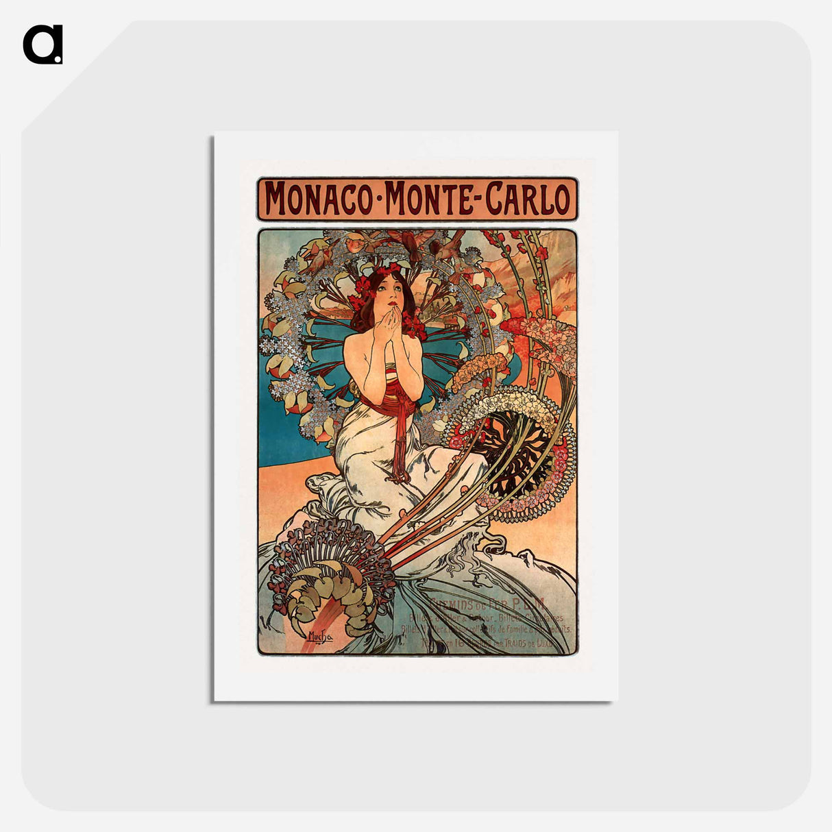 Monaco Monte Carlo - アルフォンス ミュシャ Postcard.