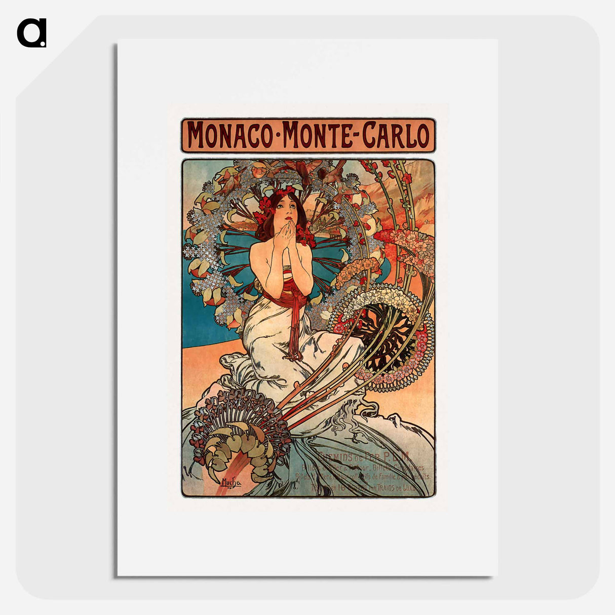 Monaco Monte Carlo - アルフォンス ミュシャ Poster.