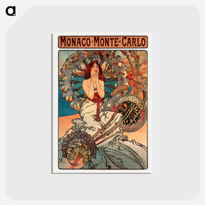 アートポストカード-Monaco Monte Carlo - アルフォンス ミュシャ Postcard.