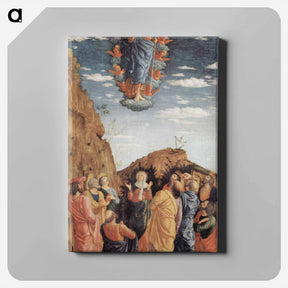 アートパネル-The Ascension, left hand panel from the Altarpiece - アンドレア マンテーニャ Canvas.