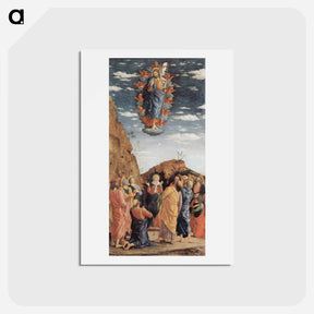 アートポストカード-The Ascension, left hand panel from the Altarpiece - アンドレア マンテーニャ Postcard.