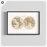 A Cyclopedia of Geography - アンティーク地図 Poster.