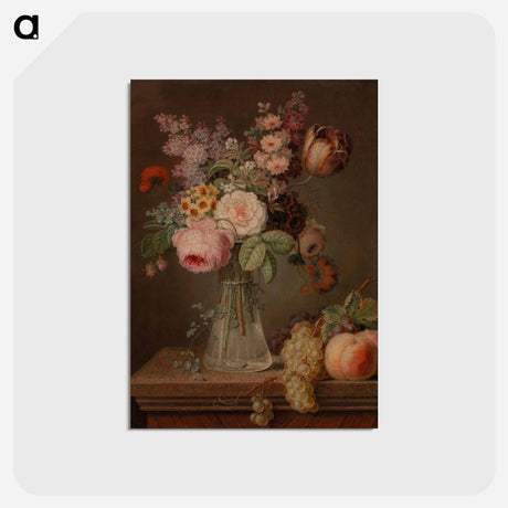 アートポストカード-Flower Piece in Glass Vase
 - バーンズ・コレクション Postcard.