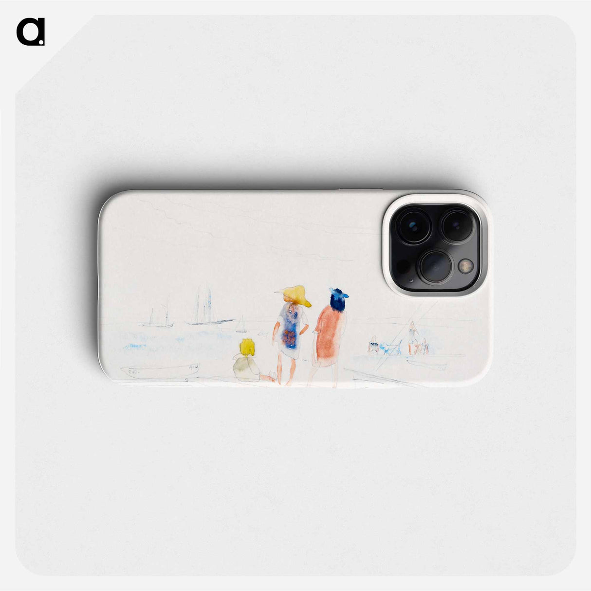 Two Women and Child on Beach - チャールズ デムス Phone Case.