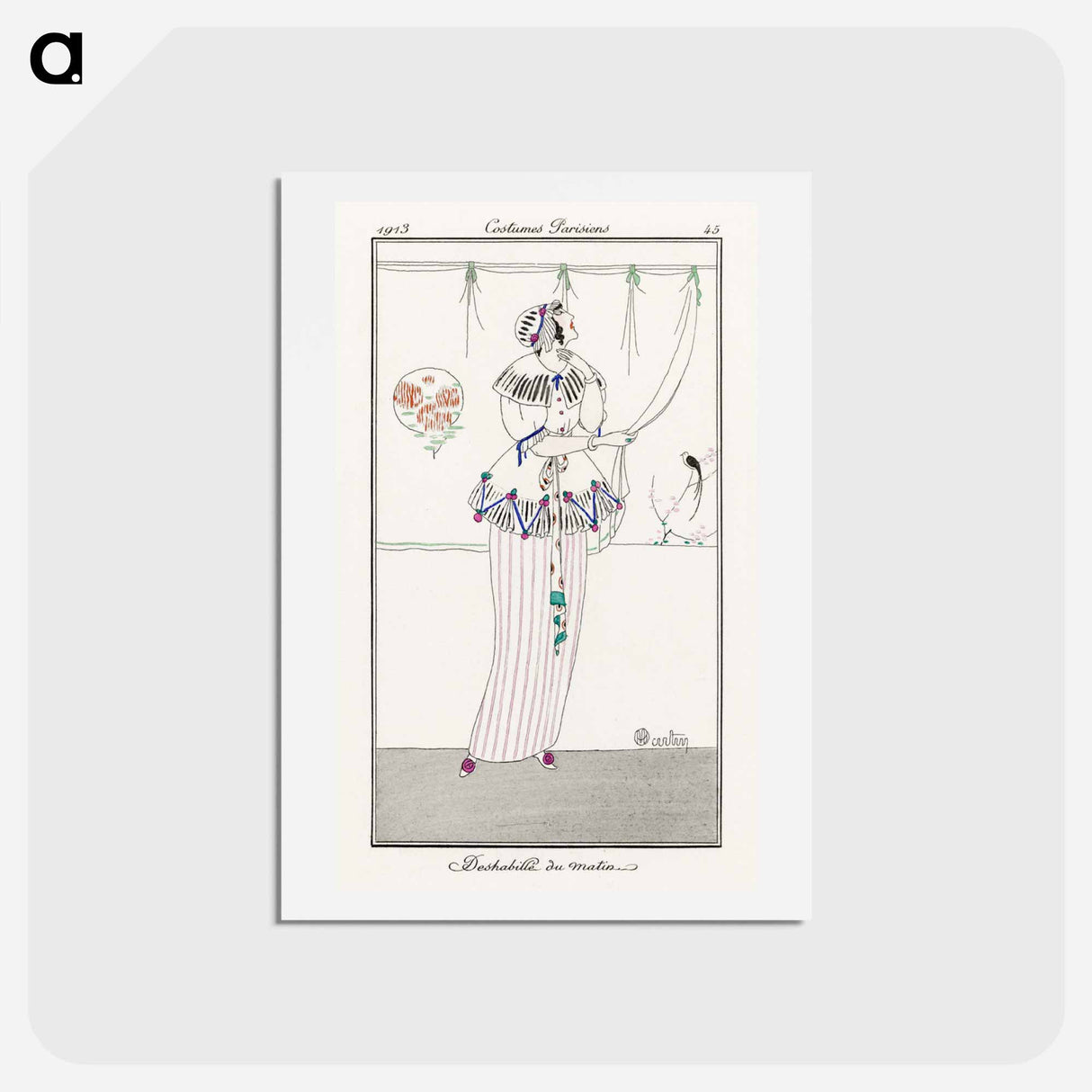 アートポストカード-Deshabillé du matin
 - シャルル マルタン Postcard.