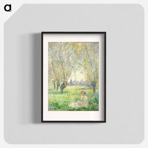 アートポスター-Woman Seated under the Willows - クロード モネ Poster.