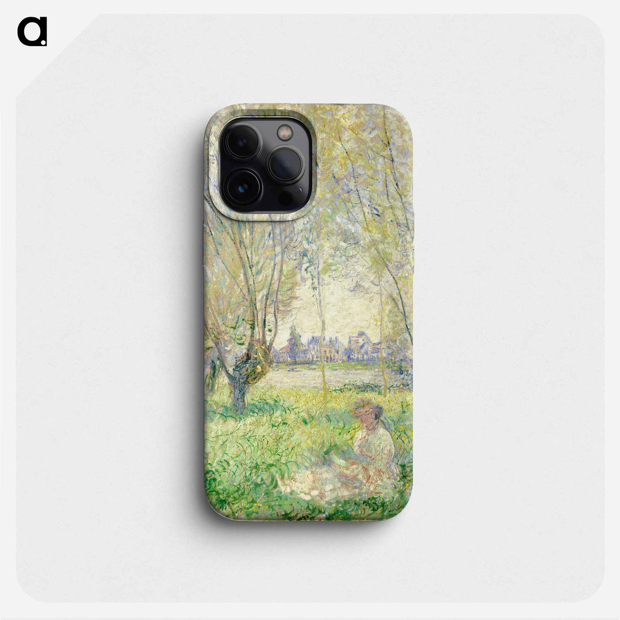 Woman Seated under the Willows - クロード モネ Phone Case.