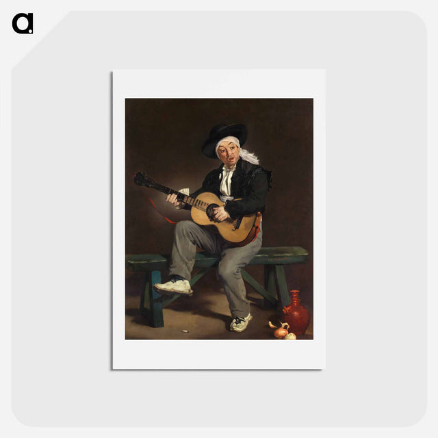 アートポストカード-The Spanish Singer - エドゥアール マネ Postcard.