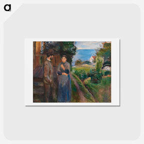 アートポストカード-Evening passion - エドヴァルド ムンク Postcard.