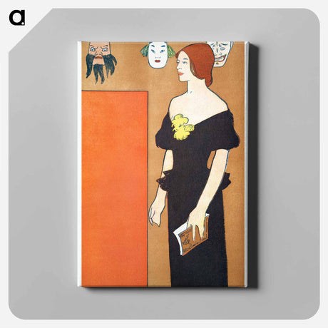 アートパネル-Woman in black dress - エドワード ペンフィールド Canvas.