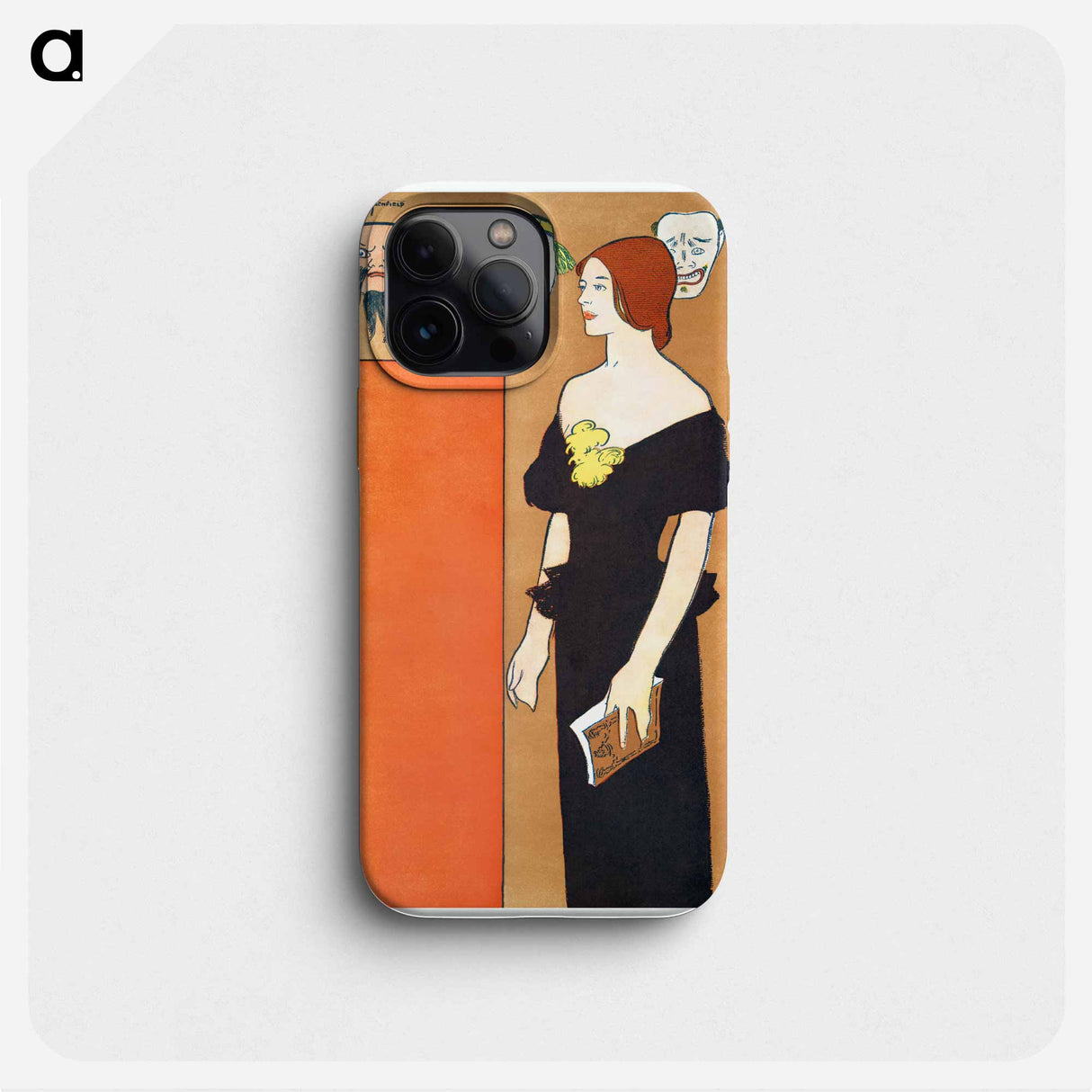 Woman in black dress - Edward Penfield Phone Case.