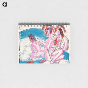 アートメモ帳-Three Bathers by Stones - エルンスト ルートヴィヒ キルヒナー Memo.