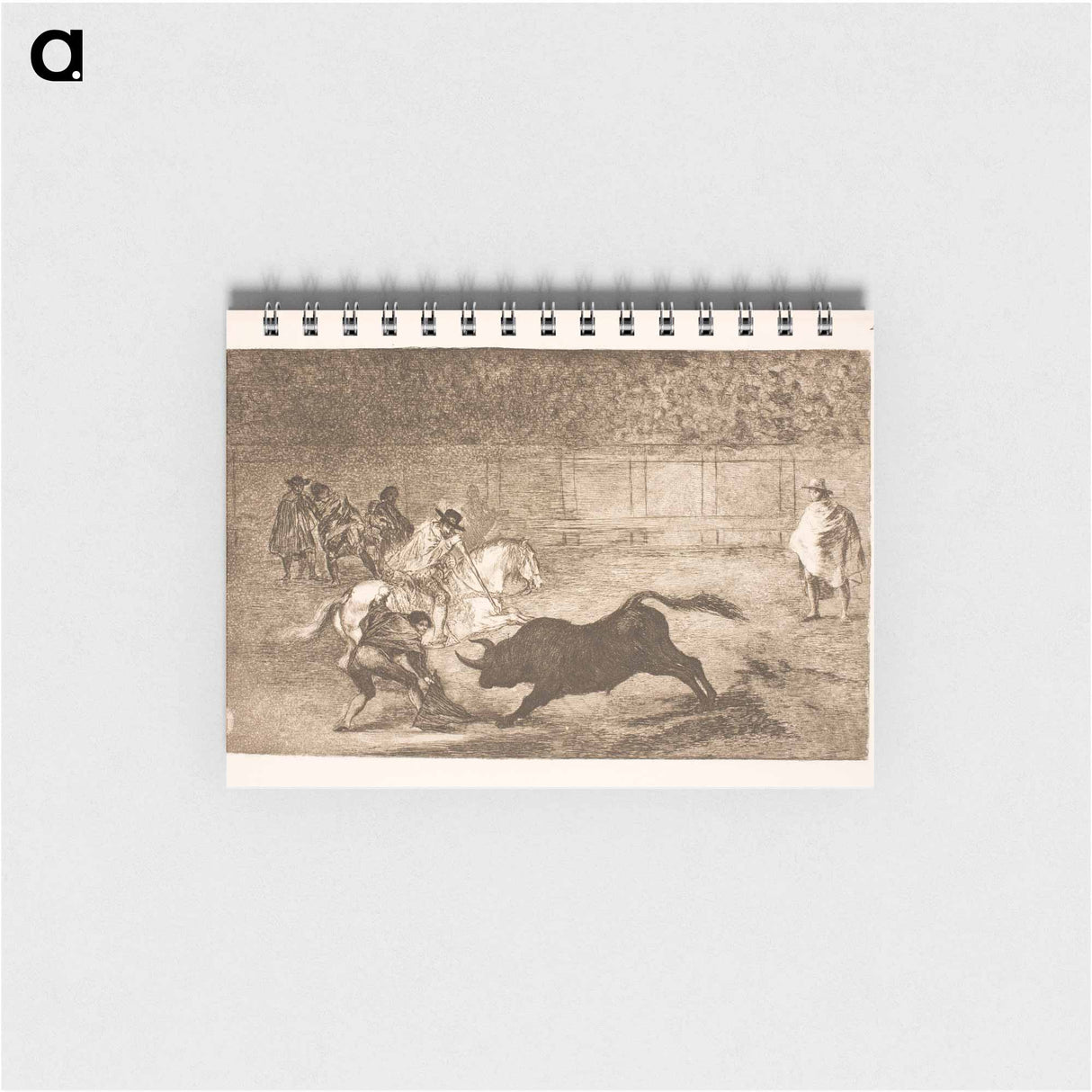 A Spanish rider breaks short spears with the help of his seconds - フランシスコ デ ゴヤ Memo.