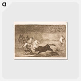 アートポストカード-A Spanish rider breaks short spears with the help of his seconds - フランシスコ デ ゴヤ Postcard.