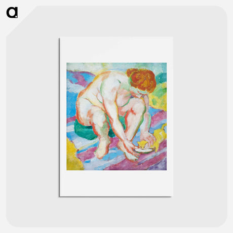 アートポストカード-Nude with Cat - フランツ マルク Postcard.