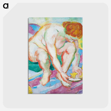 アートポストカード-Nude with Cat - フランツ マルク Postcard.