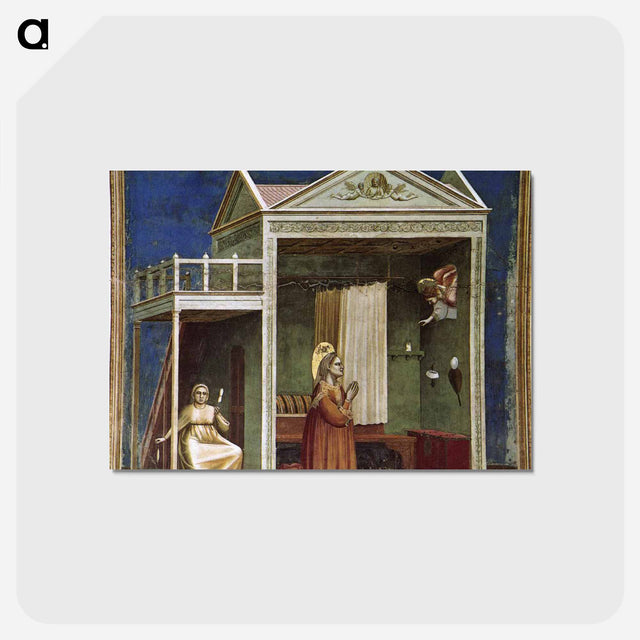 アートポストカード-Annunciation to St Anne - ジョット ディ ボンドーネ Postcard.